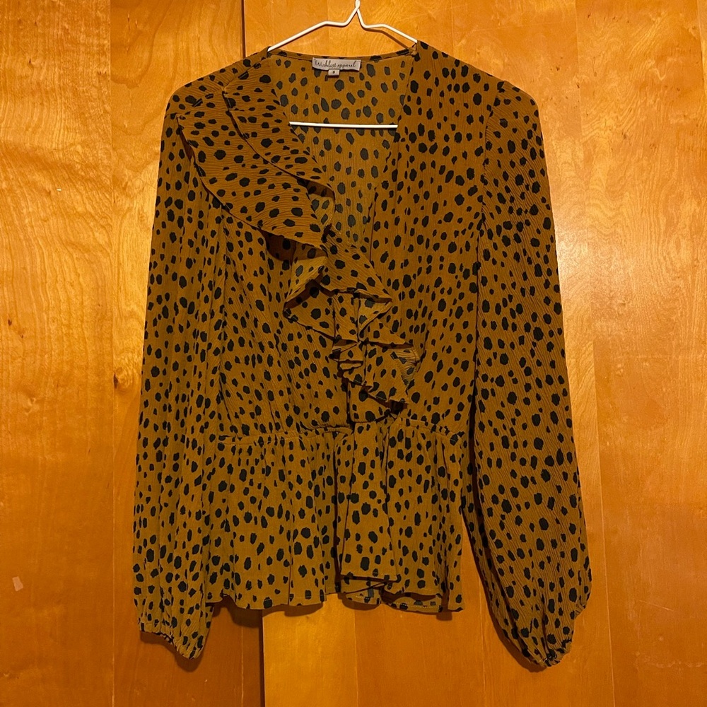 Leopard Ruffle Boutique Top